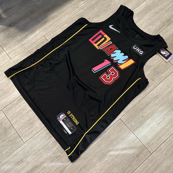 Bam Adebayo Nike Miami Heat Mashup Black Swingman Jersey Vice Classic Sz L Large - Picture 4 of 14